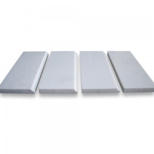 Thassos White Marble Baseboard Trim Molding 5x12 Polished
